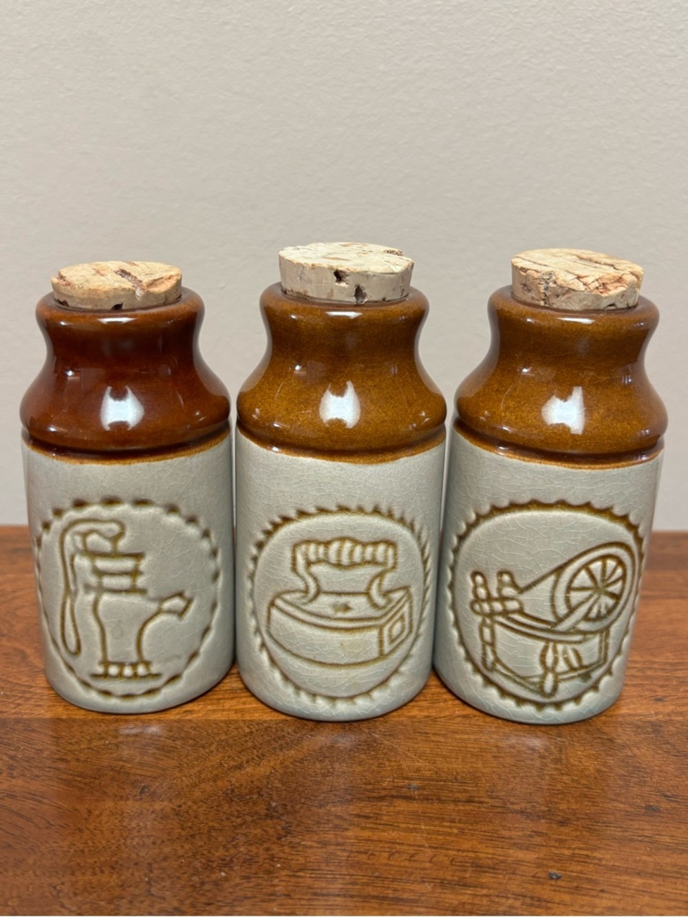 Vintage Beauce Spice Jars - Set of 3.